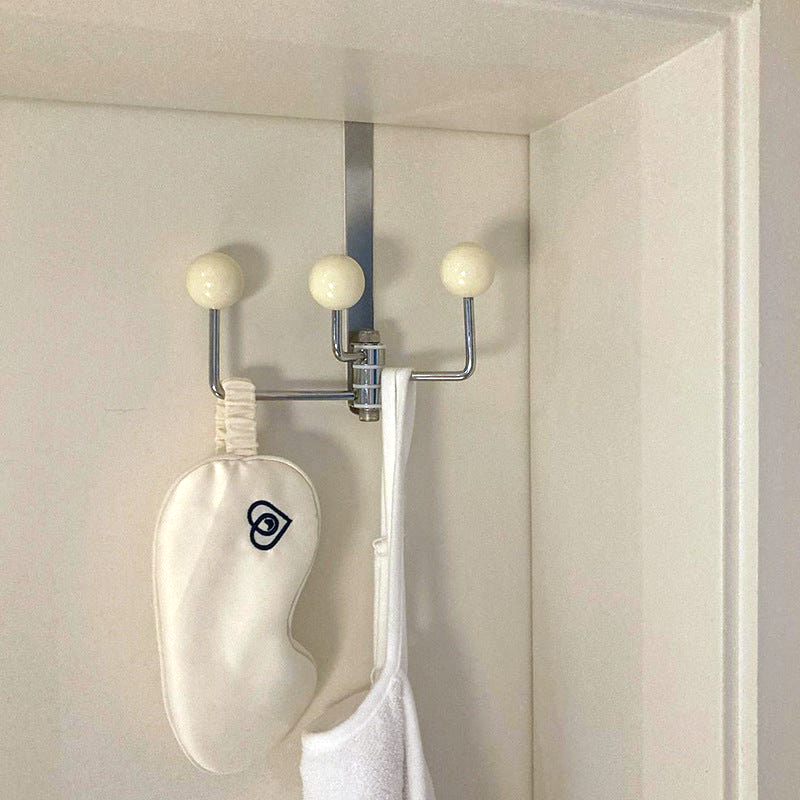 Chrome Finish Over-Door Hook with Colourful Dot Detail