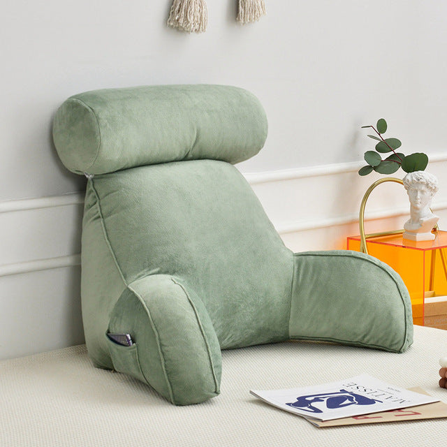 Ergonomic Backrest Cushion with Armrests and Adjustable Headrest