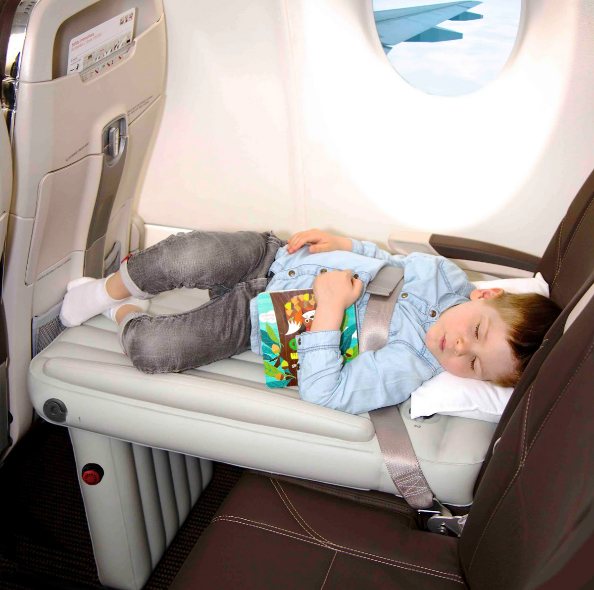 FlyEase Inflatable Airplane Bed for Kids β Portable Travel Sleep Cushion