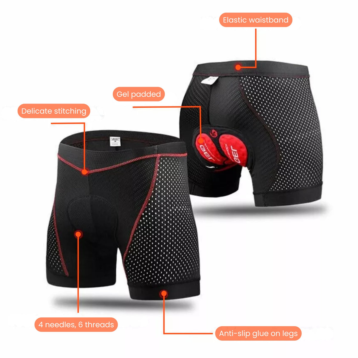 Gel-Padded Cycling Underwear β Men & Women