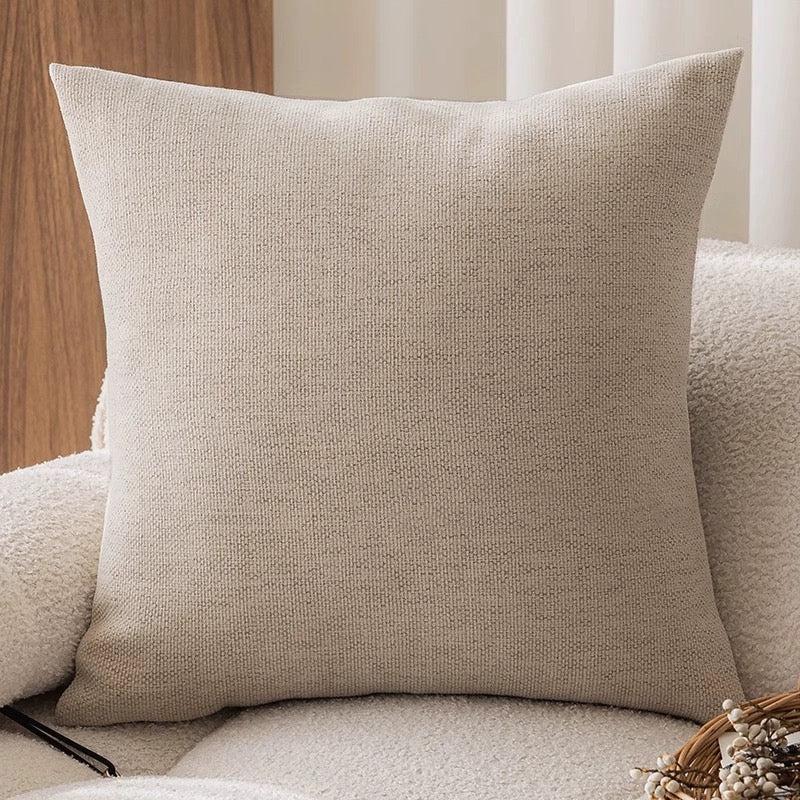 French Retro Decorative Pillow Cover with Black Piping and Jacquard Texture