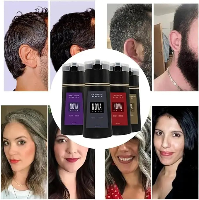 Instant Hair Dye Shampoo for Quick Color Refresh and Root Touch Ups