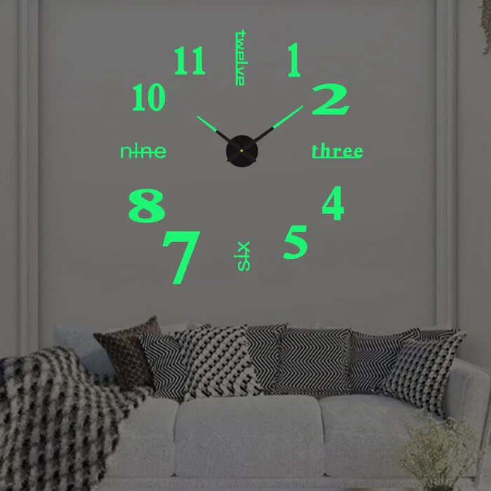 Large DIY Wall Clock with Modern Adjustable Design