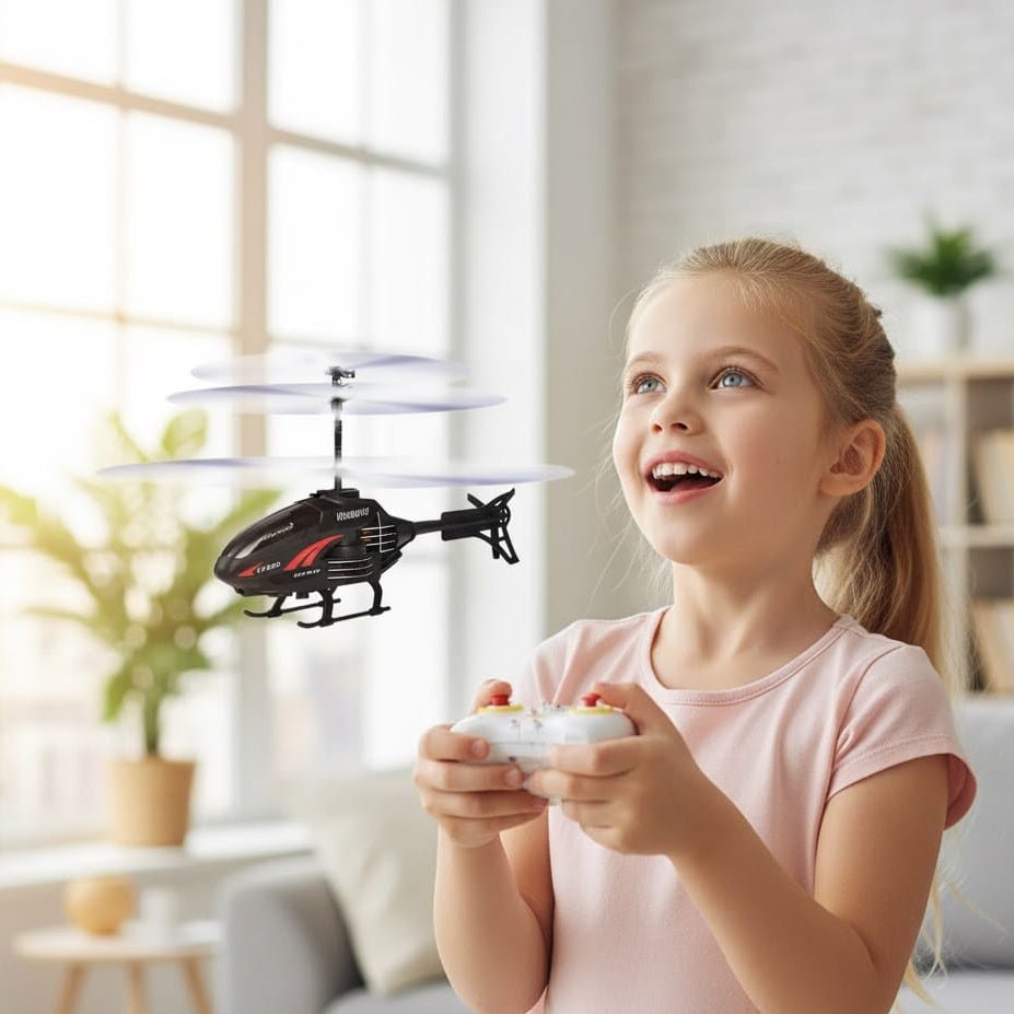 Mini RC Helicopter for Kids with Gyroscopic Stabilisation and Easy Control