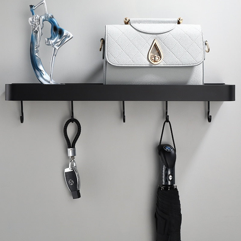 Modern Aluminium Wall Shelf with Perforated Base for Bathroom and Kitchen Storage