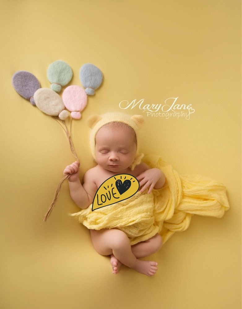 Newborn Baby Photography Wrap and Blanket Set for Photoshoots