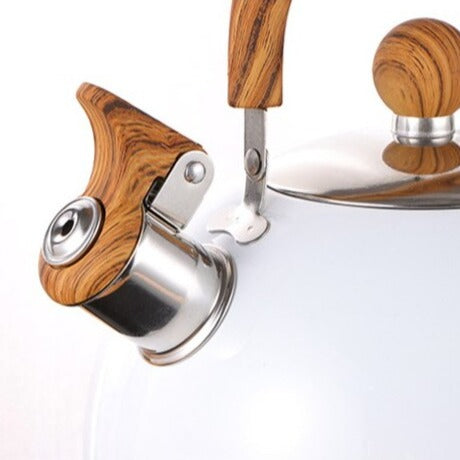 Stainless Steel Tea Kettle with 3 Litre Capacity and Ergonomic Handle