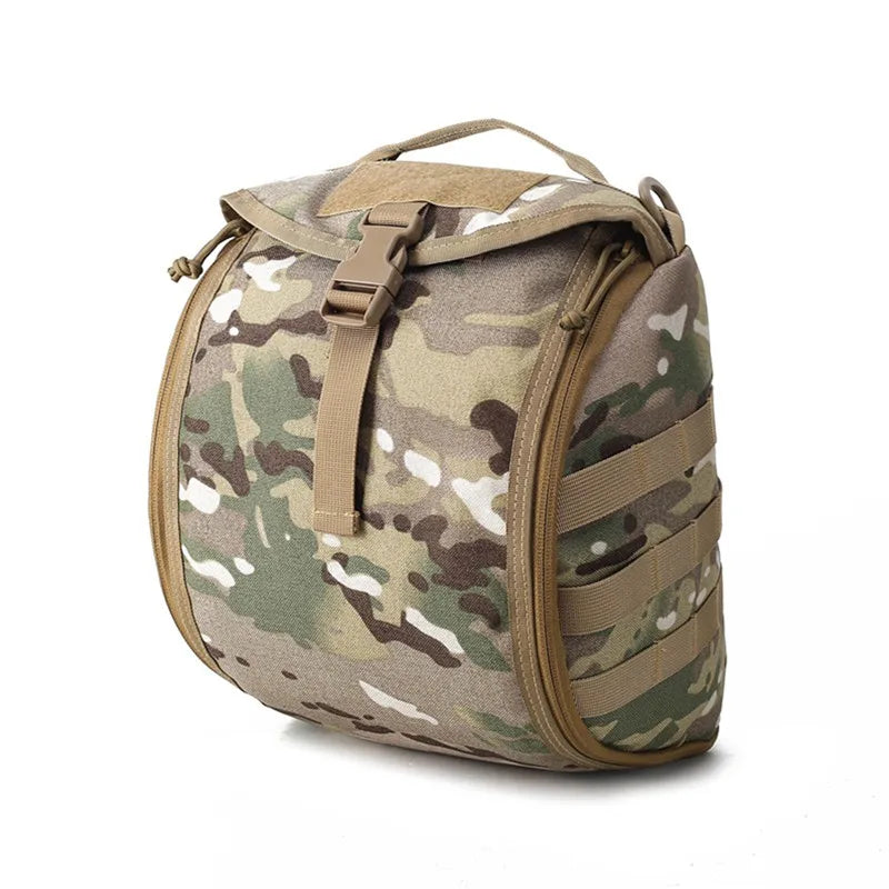 Tactical MOLLE Helmet Bag with 6L Capacity and Protective Inner Lining