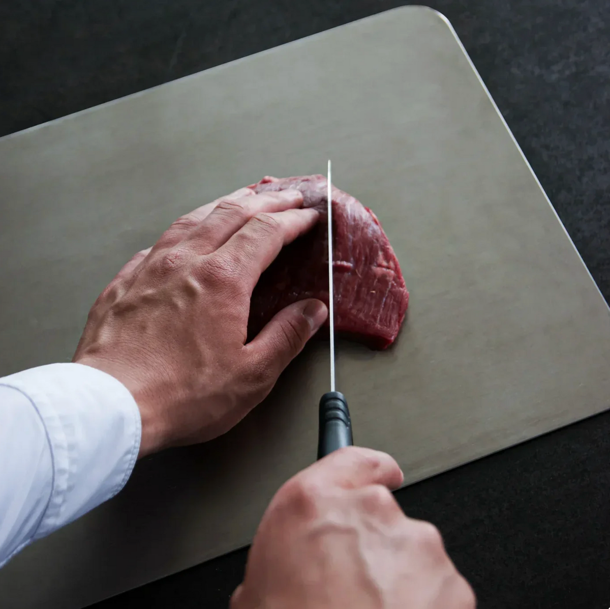 Titanium Cutting Board with Scratch-Resistant and Non-Porous Surface
