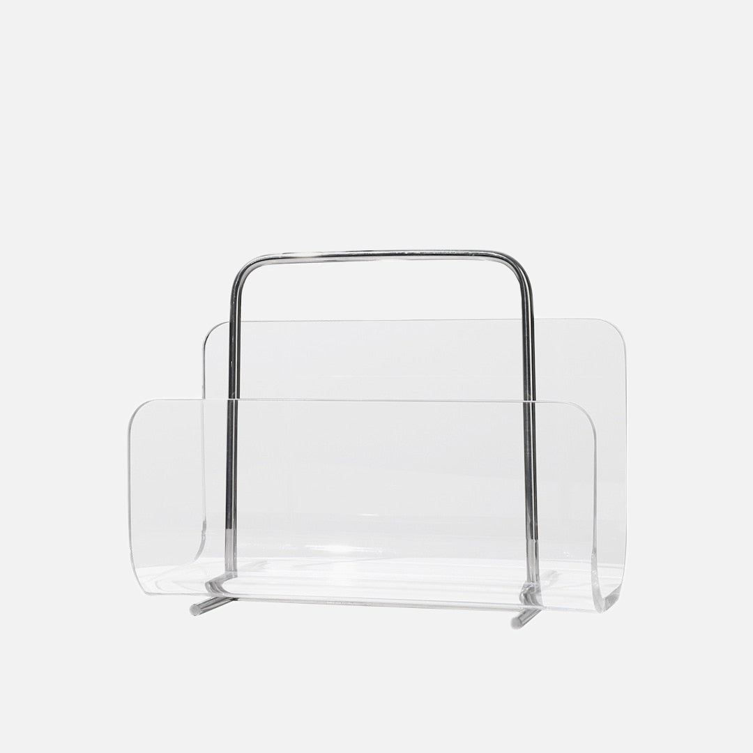 Transparent Acrylic Magazine Rack and Portable Book Organiser