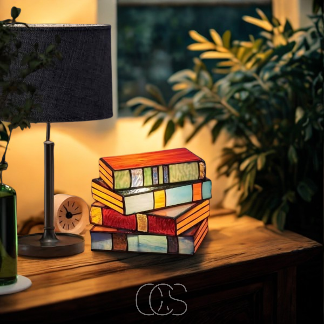 Wireless Mosaic Book Lamp Decorative Table Light