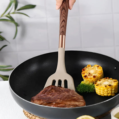 10-Piece Silicone Kitchen Utensil Set – Heat-Resistant Tools with Ergonomic Handles