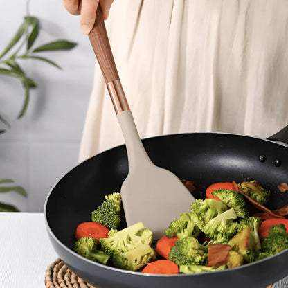 10-Piece Silicone Kitchen Utensil Set – Heat-Resistant Tools with Ergonomic Handles