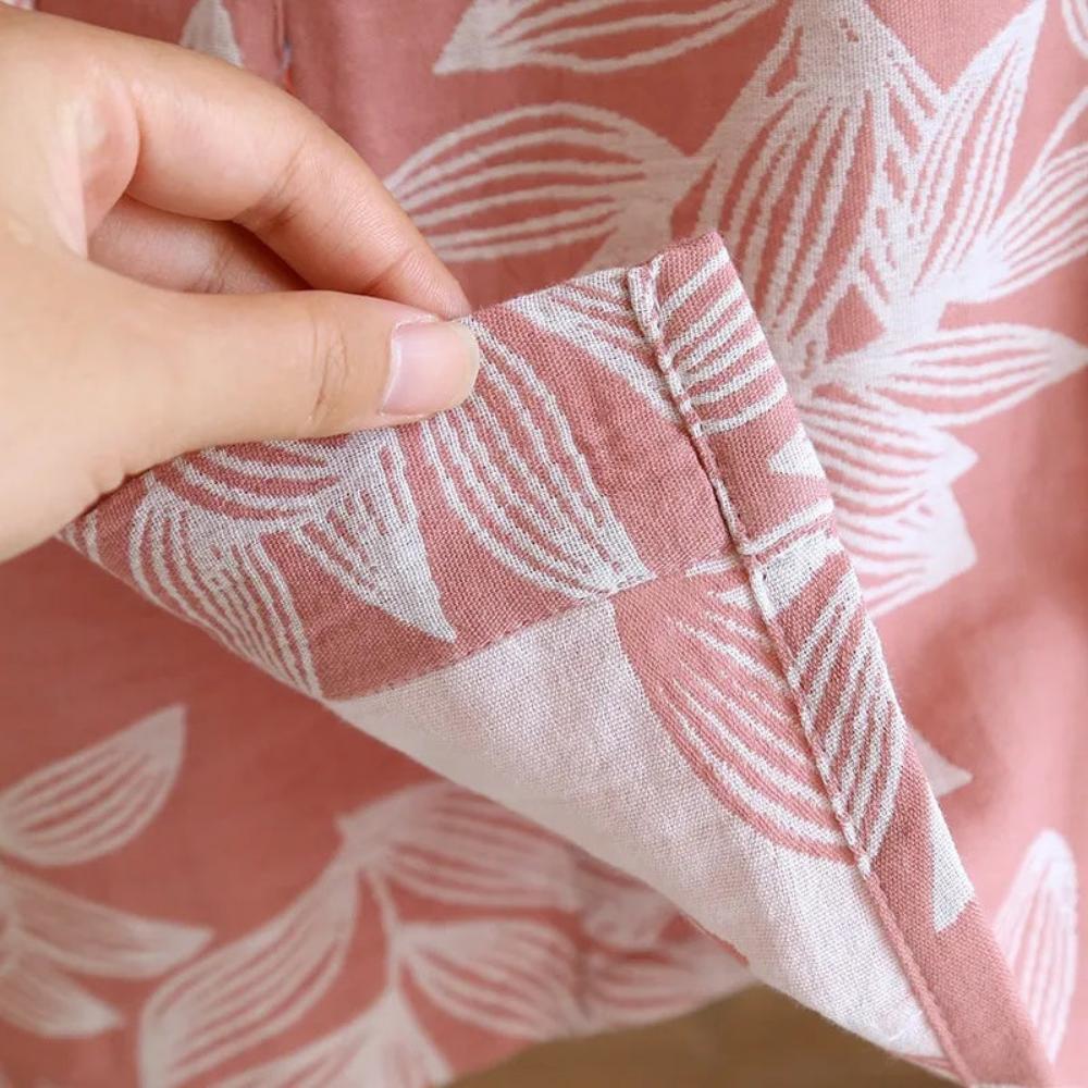 100% Cotton Kimono Bathrobe with Relaxed Fit and Lightweight Feel