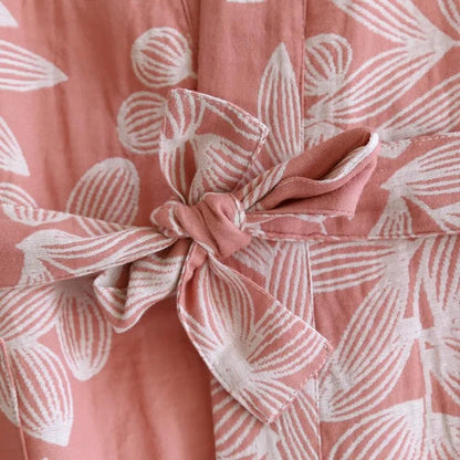 100% Cotton Kimono Bathrobe with Relaxed Fit and Lightweight Feel