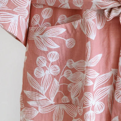 100% Cotton Kimono Bathrobe with Relaxed Fit and Lightweight Feel