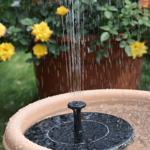 Solar Bird Bath Fountain with Circulating Water Feature for Relaxing Garden Decor