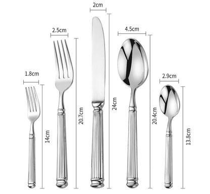 18/10 Stainless Steel Cutlery Set with Refined Finish and Polished Design