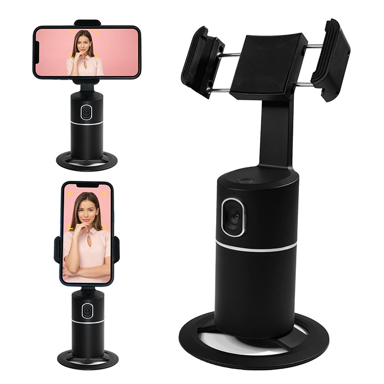 Smart Auto Tracking Tripod Phone Holder with 360 Degree Face Tracking Built In Stabilizer