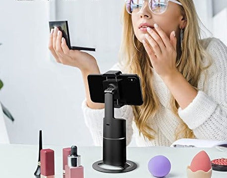Smart Auto Tracking Tripod Phone Holder with 360 Degree Face Tracking Built In Stabilizer