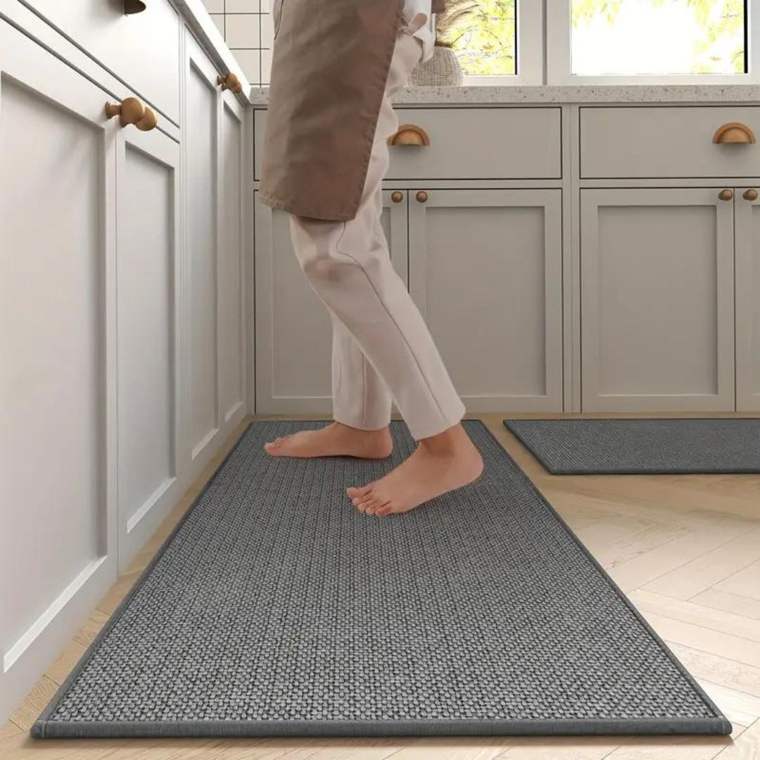 2-Piece Cushioned Kitchen Mat Set with Anti-Slip Backing