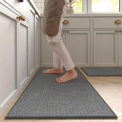 2-Piece Cushioned Kitchen Mat Set with Anti-Slip Backing