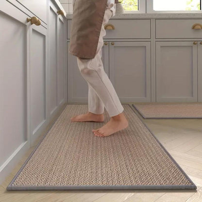 2-Piece Cushioned Kitchen Mat Set with Anti-Slip Backing