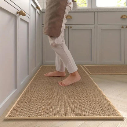 2-Piece Cushioned Kitchen Mat Set with Anti-Slip Backing