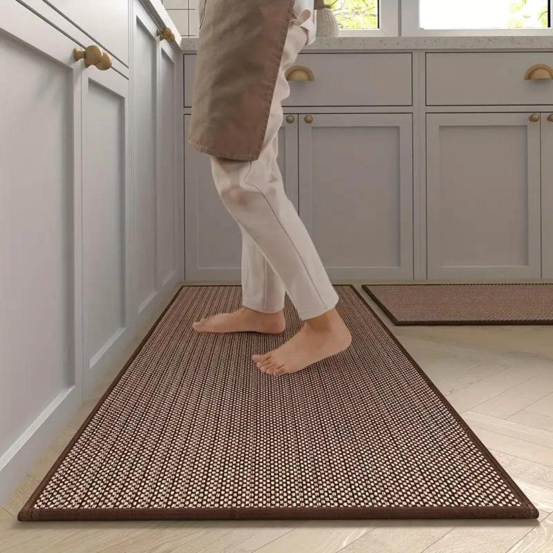 2-Piece Cushioned Kitchen Mat Set with Anti-Slip Backing