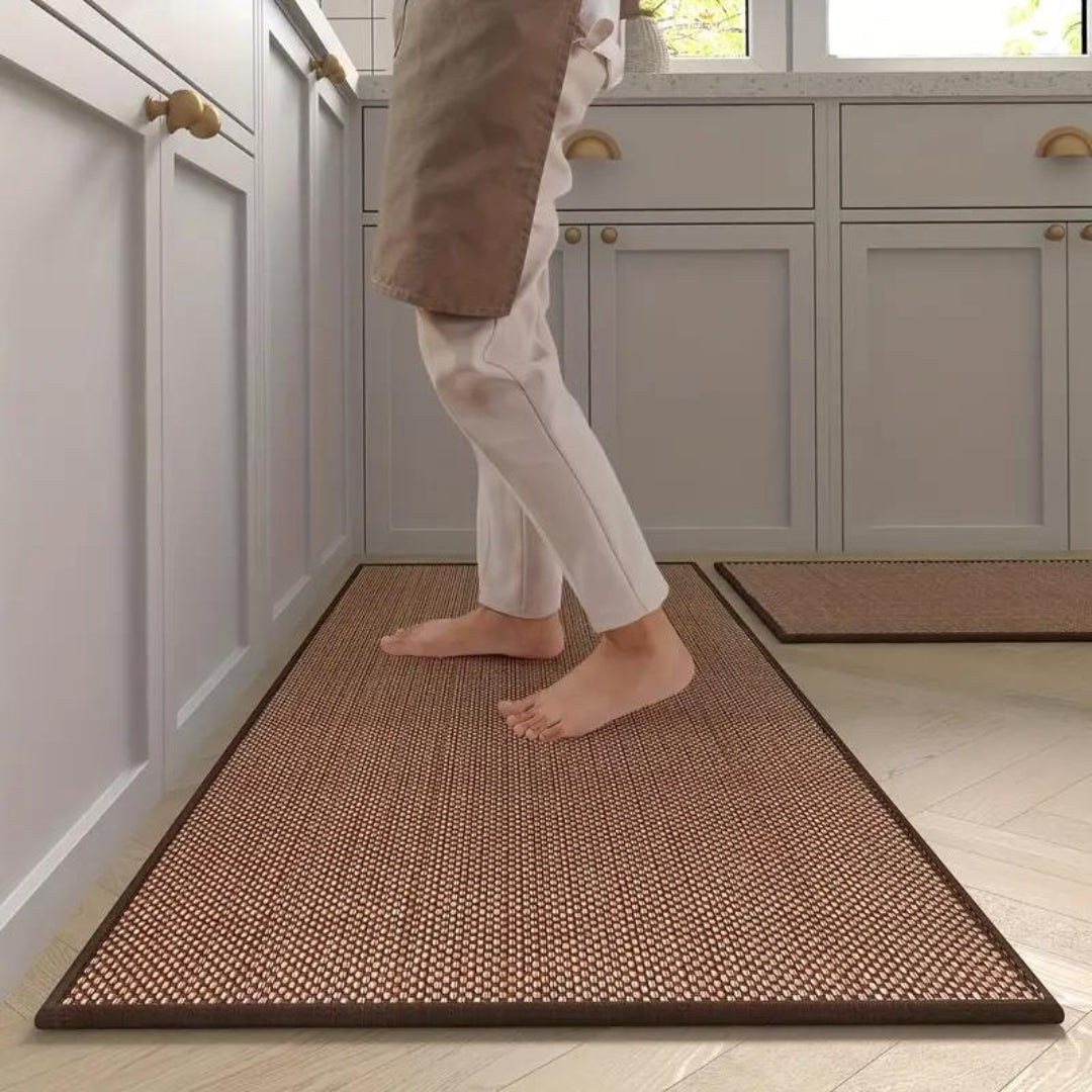 2-Piece Cushioned Kitchen Mat Set with Anti-Slip Backing