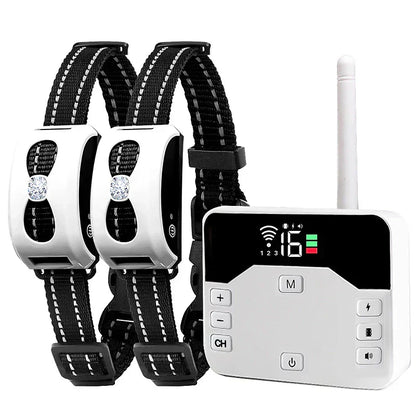 2 in 1 Wireless Dog Fence and Training Collar with Waterproof Design and Adjustable Range