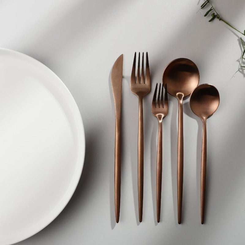 20-Piece 18/10 Stainless Steel Cutlery Set with Matte Finish