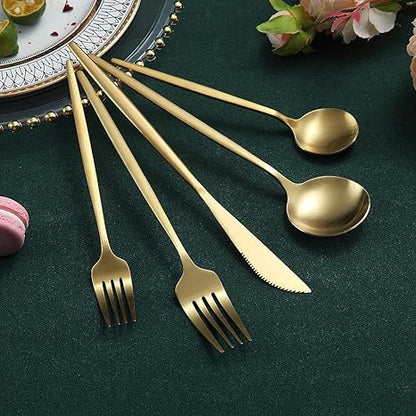 20-Piece 18/10 Stainless Steel Cutlery Set with Matte Finish