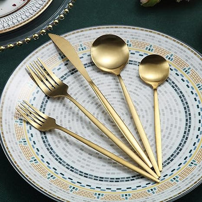 20-Piece 18/10 Stainless Steel Cutlery Set with Matte Finish