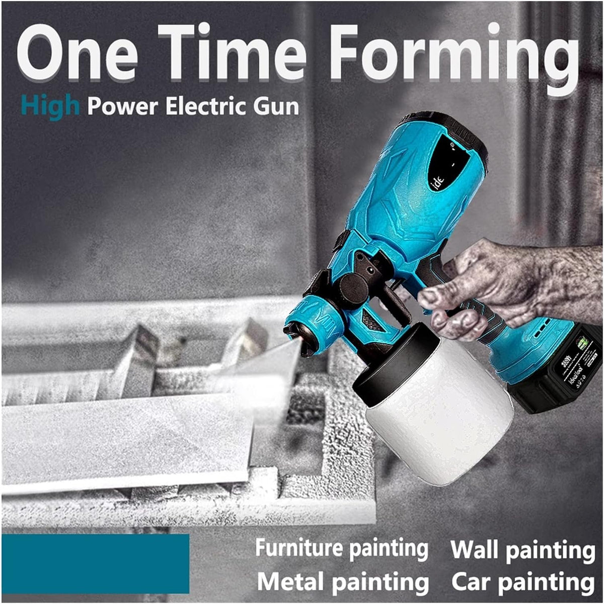 21V Cordless Paint Sprayer with Adjustable Flow and Twin Batteries