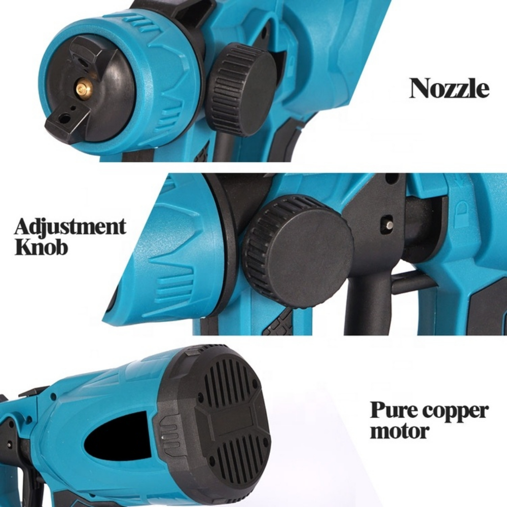21V Cordless Paint Sprayer with Adjustable Flow and Twin Batteries