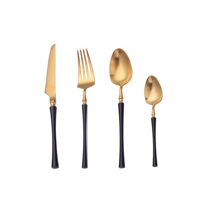 24-Piece Stainless Steel Cutlery Set with Elegant Modern Design
