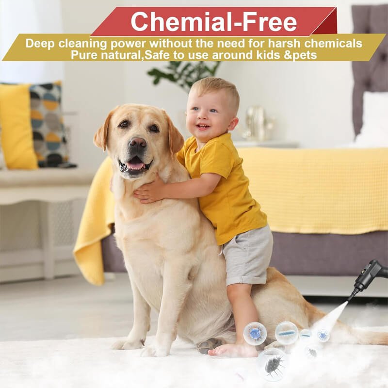 2500W High Pressure Steam Cleaner with 4 Nozzles for Multi-Surface Cleaning