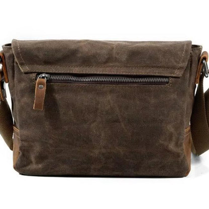 Retro Canvas Travel Shoulder Bag with Adjustable Strap Secure Zip Closure Everyday Carry