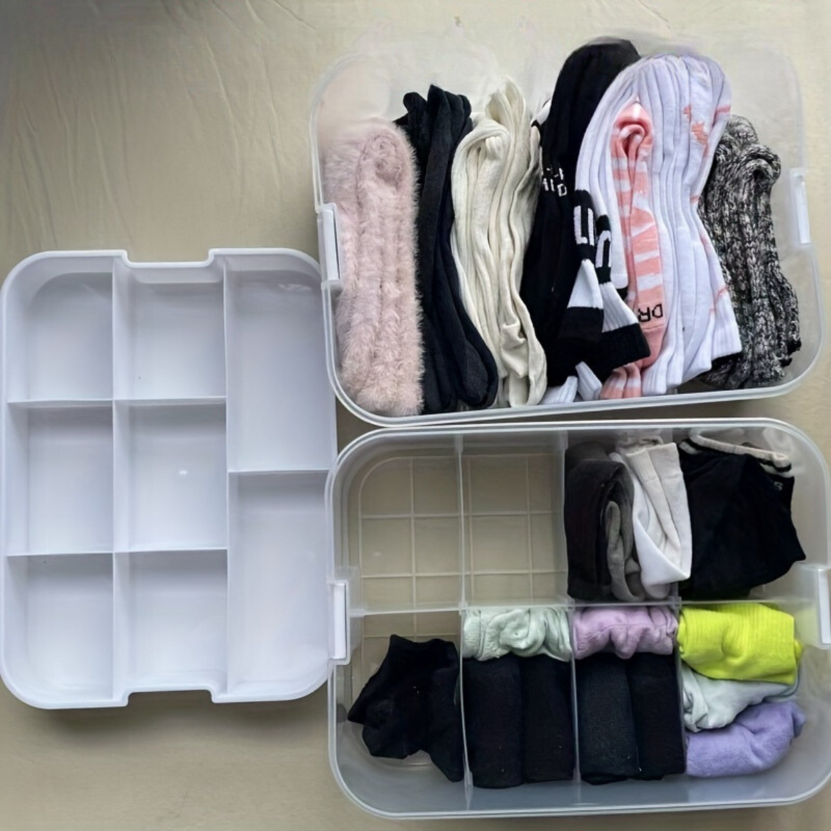 Stackable Storage Organizer Box with Lid for Toys Snacks Crafts and Everyday Essentials