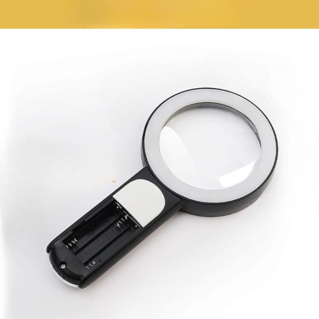 30x LED Magnifying Glass with 85 mm Lens for Reading, Inspection and Hobby Work