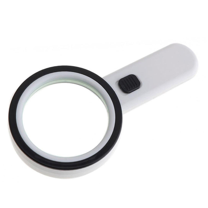 30x Optical Magnifying Glass with Built-In LED Light and Ergonomic Grip