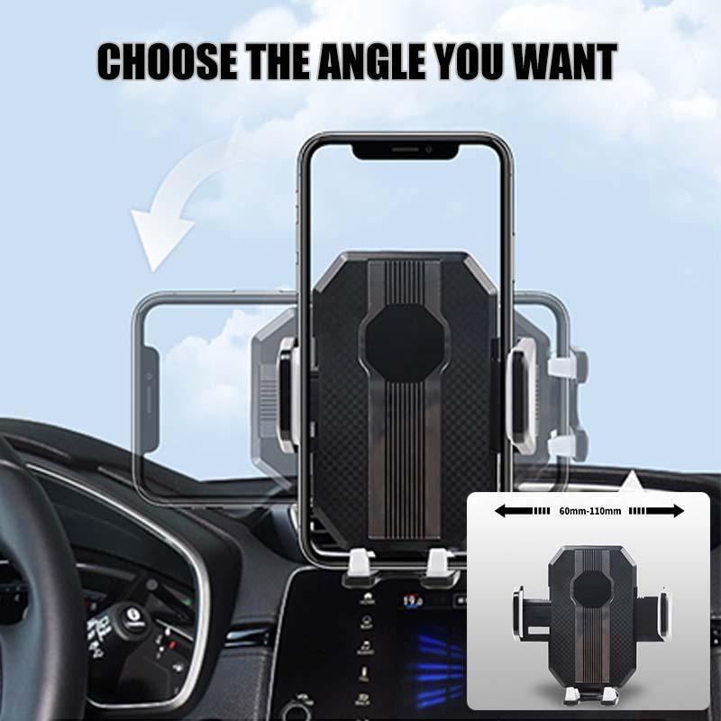 360° Adjustable Suction Phone Holder with Telescopic Arm and One-Hand Lock