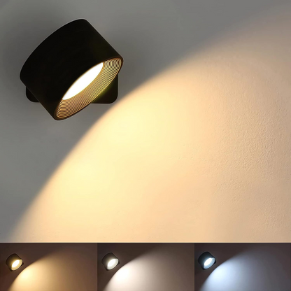 360° Wireless Wall Lamp with USB Charging and Touch Brightness Control