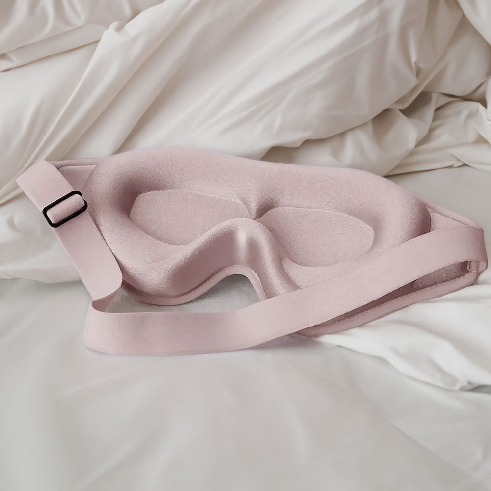 3D Memory Foam Sleep Mask with Light Blocking and Adjustable Fit
