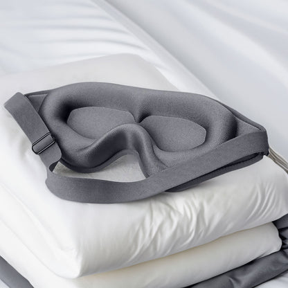 3D Memory Foam Sleep Mask with Light Blocking and Adjustable Fit