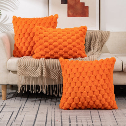 3D Textured Cushion Cover – Soft Cotton and Polyester Pillowcase with Zip Closure