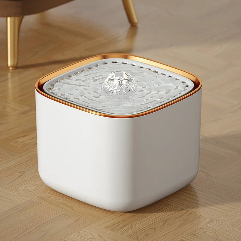 3L Pet Water Fountain with Quiet Pump and Filtered Water Flow