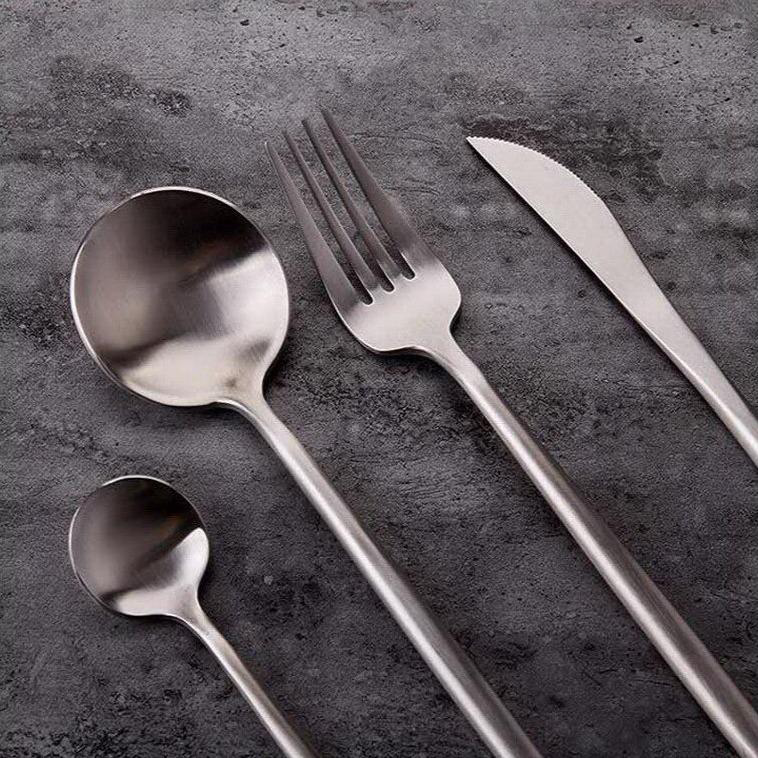 4-Piece 304 Stainless Steel Cutlery Set with Slim Balanced Handles