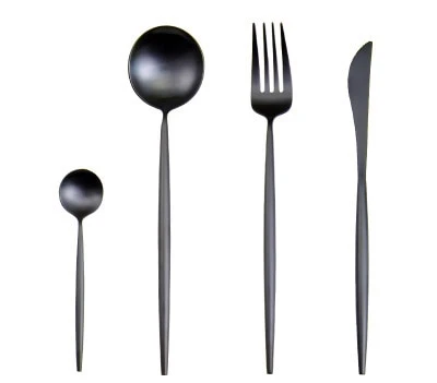 4-Piece 304 Stainless Steel Cutlery Set with Slim Balanced Handles